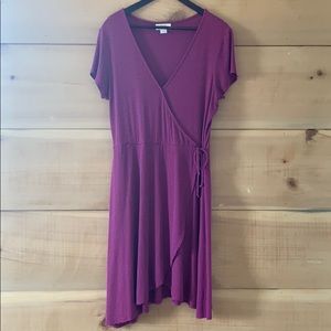 Maeve by Anthropologie purple wrap dress